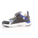SNEAKER LUCES MAT NEGRO Y AZUL ELÉCTRICO