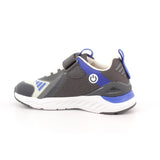 SNEAKER LUCES MAT NEGRO Y AZUL ELÉCTRICO