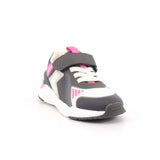 SNEAKER LUCES MAT NEGRO Y FUCSIA