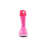 STIVALE PIOGGIA FUXIA ROSA GOMMA CON COLLARINO