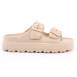 BEIGE PU LADIES SANDALS