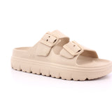 BEIGE PU LADIES SANDALS