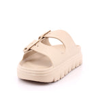 BEIGE PU LADIES SANDALS