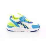 SNEAKER ELASTICOS REJILLA BLANCO Y AZUL