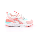 SNEAKER ELASTICOS REJILLA BLANCO Y ROSA