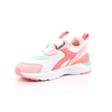 SNEAKER ELASTICOS REJILLA BLANCO Y ROSA