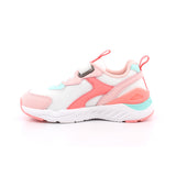 SNEAKER ELASTICOS REJILLA BLANCO Y ROSA