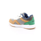 PBM 14477 BABY MEGA T.RETE/SUEDE PU GRIGIO/SENAPE