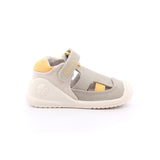 SANDALIA LONA URBAN PIQUE BEIGE Y AMARILLO