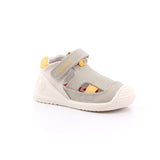 SANDALIA LONA URBAN PIQUE BEIGE Y AMARILLO