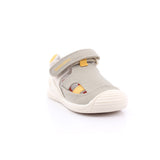 SANDALIA LONA URBAN PIQUE BEIGE Y AMARILLO
