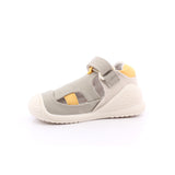 SANDALIA LONA URBAN PIQUE BEIGE Y AMARILLO