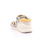 SANDALIA LONA URBAN PIQUE BEIGE Y AMARILLO