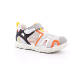 SANDALIA SPORT REJILLA GRIS Y NARANJA