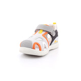 SANDALIA SPORT REJILLA GRIS Y NARANJA