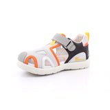 SANDALIA SPORT REJILLA GRIS Y NARANJA