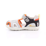 SANDALIA SPORT REJILLA GRIS Y NARANJA