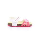 SANDALIA BIO CORAZON MAT BLANCO Y FUCSIA