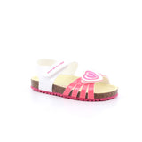 SANDALIA BIO CORAZON MAT BLANCO Y FUCSIA