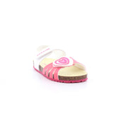 SANDALIA BIO CORAZON MAT BLANCO Y FUCSIA