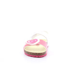 SANDALIA BIO CORAZON MAT BLANCO Y FUCSIA