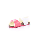 SANDALIA BIO CORAZON MAT BLANCO Y FUCSIA