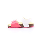 SANDALIA BIO CORAZON MAT BLANCO Y FUCSIA