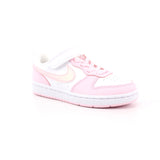 NIKE COURT BOROUGH LOW RECRAFT BIANCO/PINK FOAM