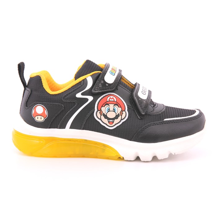 Scarpa Strappi + Elastico Geox Bambino Nero  Scarpe 547 - J46LBI