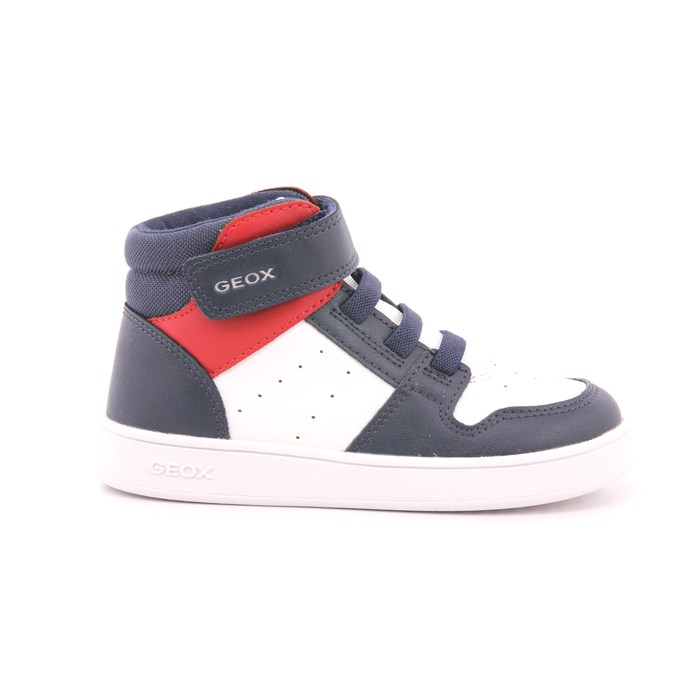 Scarpa Strappi + Elastico Geox Bambino Bianco / Blu  Scarpe 549 - B465LA