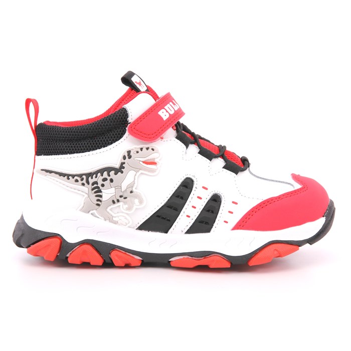 Scarpa Strappi + Elastico Bull Boys Bambino Bianco/rosso  Scarpe 47 - DNAL4561