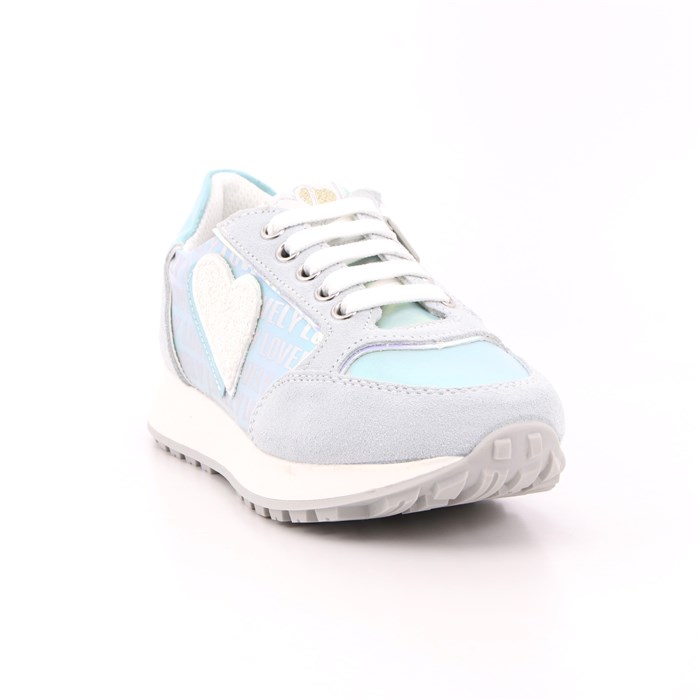 Scarpa Allacciata Asso Bambina Celeste  Scarpe 459 - AG13160B