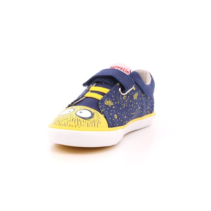 Scarpa Strappi + Elastico Garvalin Bambino Blu  Scarpe 95 - 222812-A