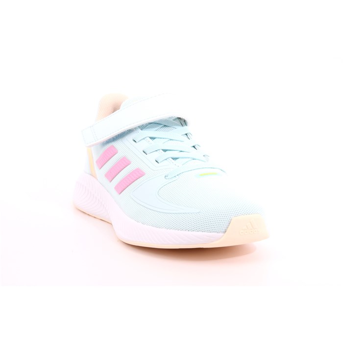 Scarpa Strappi + Elastico Adidas Bambina Celeste  Scarpe 1012 - HR1398