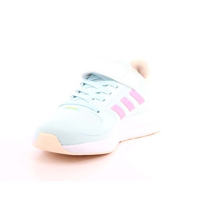 Scarpa Strappi + Elastico Adidas Bambina Celeste  Scarpe 1012 - HR1398