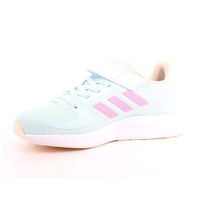 Scarpa Strappi + Elastico Adidas Bambina Celeste  Scarpe 1012 - HR1398