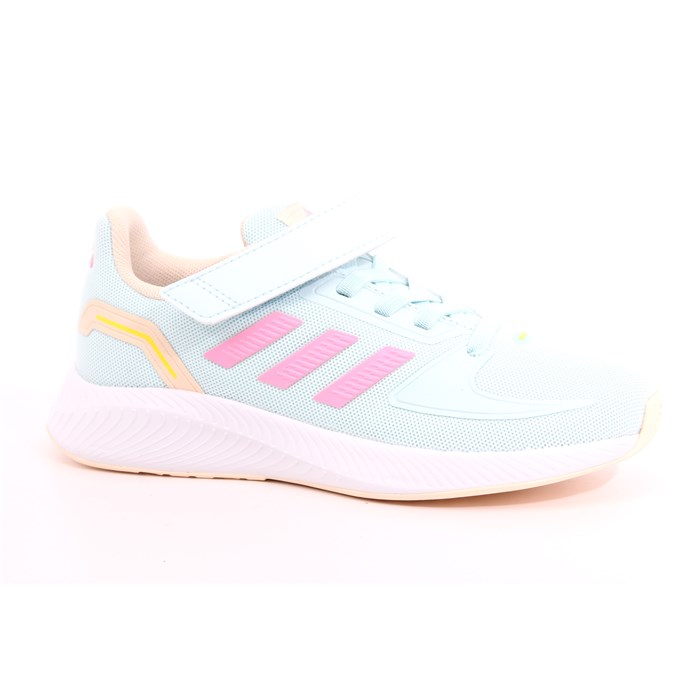 Scarpa Strappi + Elastico Adidas Bambina Celeste  Scarpe 1012 - HR1398