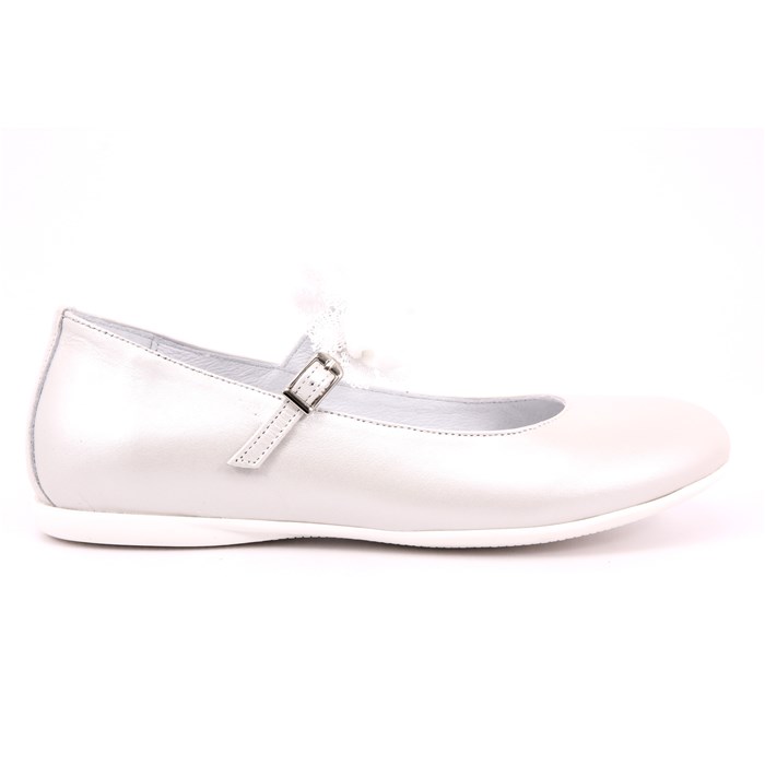 Ballerina Cerimonia Platis Bambina Bianco  Scarpe 24 - P2384