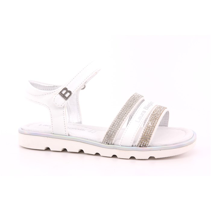 Sandalo Laura Biagiotti Bambina Bianco  Scarpe 121 - 9010A