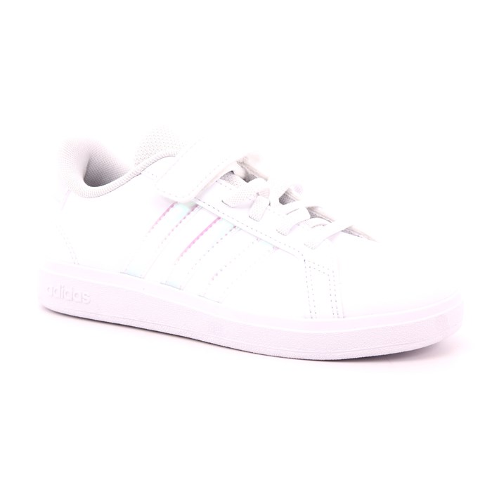 Scarpa Strappi + Elastico Adidas Bambina Bianco  Scarpe 1365 - IE3851