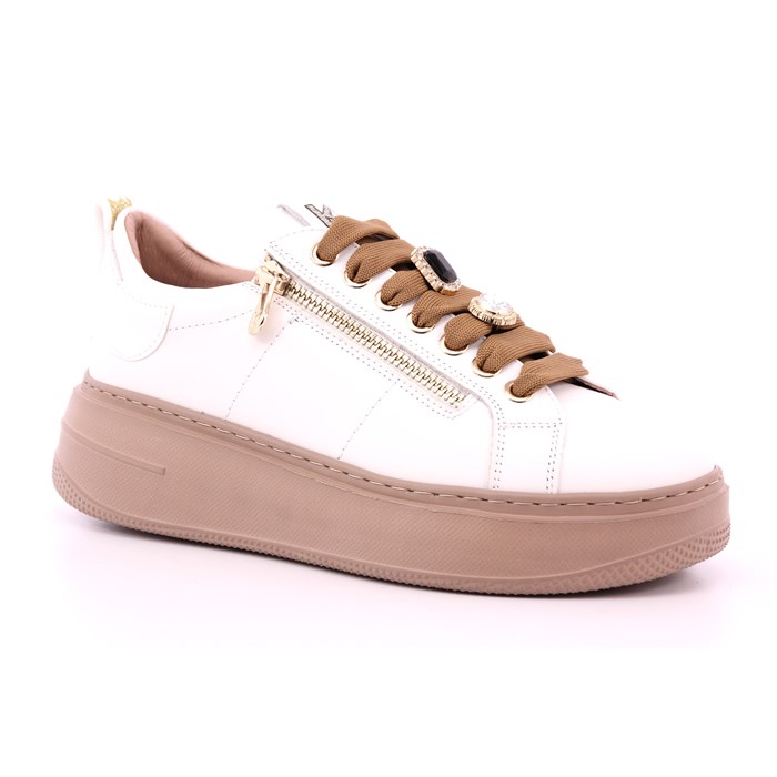 Scarpa Allacciata Keys Donna Bianco  Scarpe 193 - K-9882B