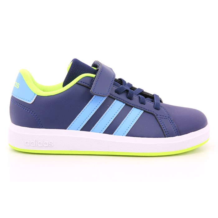 Adidas Scarpa Strappi Elastico Bambino Blu Pallino