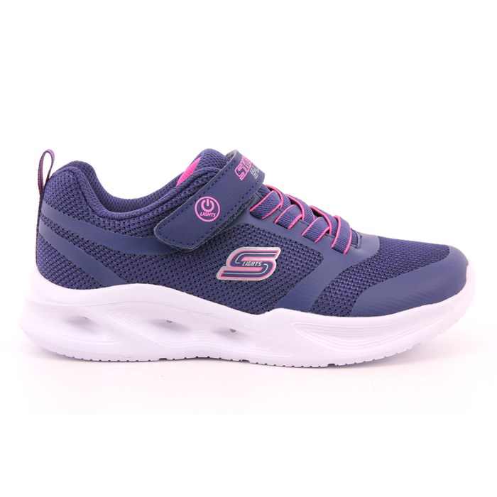 Scarpa Strappi + Elastico Skechers Bambina Blu  Scarpe 296 - 303715L