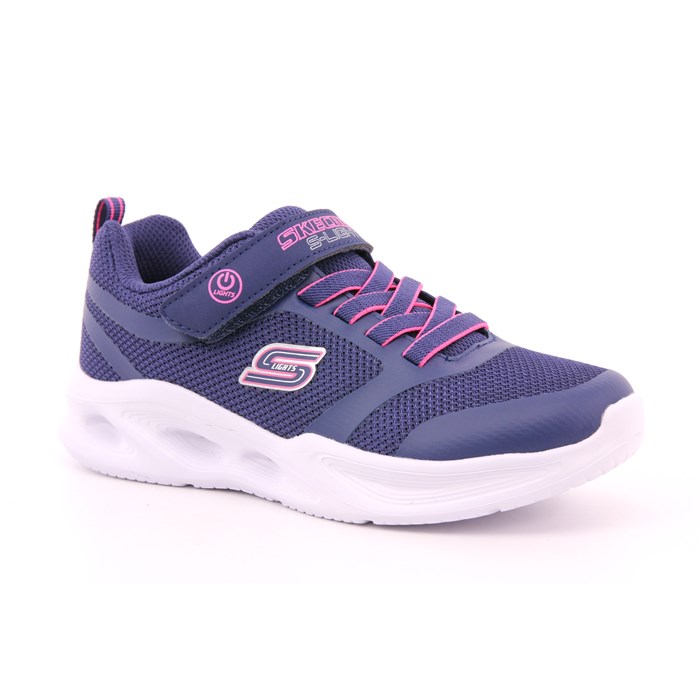 Scarpa Strappi + Elastico Skechers Bambina Blu  Scarpe 296 - 303715L