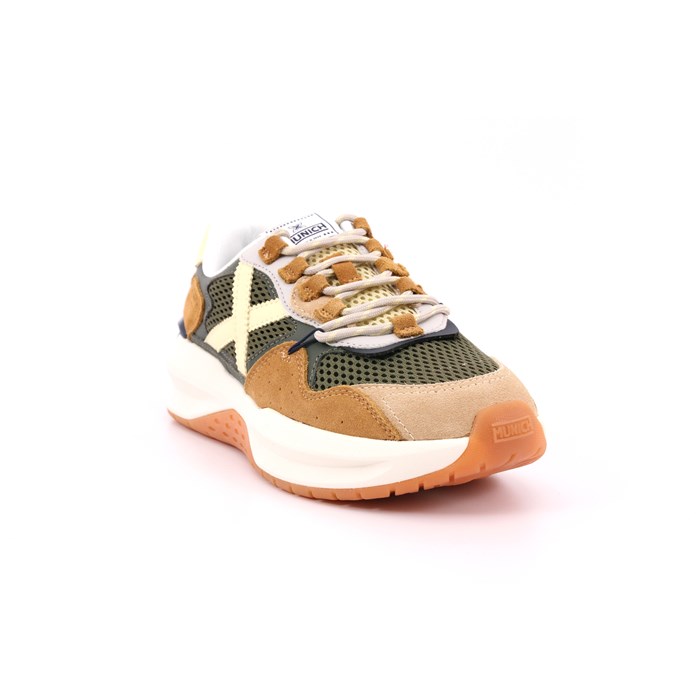 Scarpa Allacciata Munich Uomo Verde Militare  Scarpe 205 - 8097006