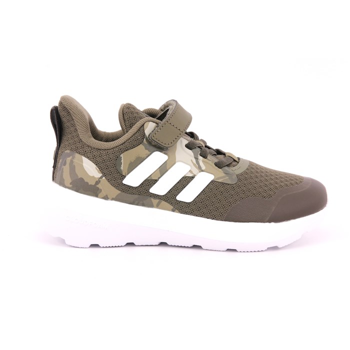 Scarpa Strappi + Elastico Adidas Bambino Verde Militare  Scarpe 1483 - IH7704