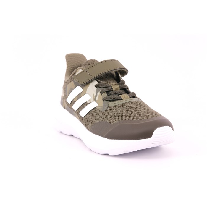 Scarpa Strappi + Elastico Adidas Bambino Verde Militare  Scarpe 1483 - IH7704